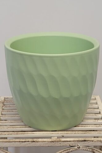 Mint Ribbed Pot
